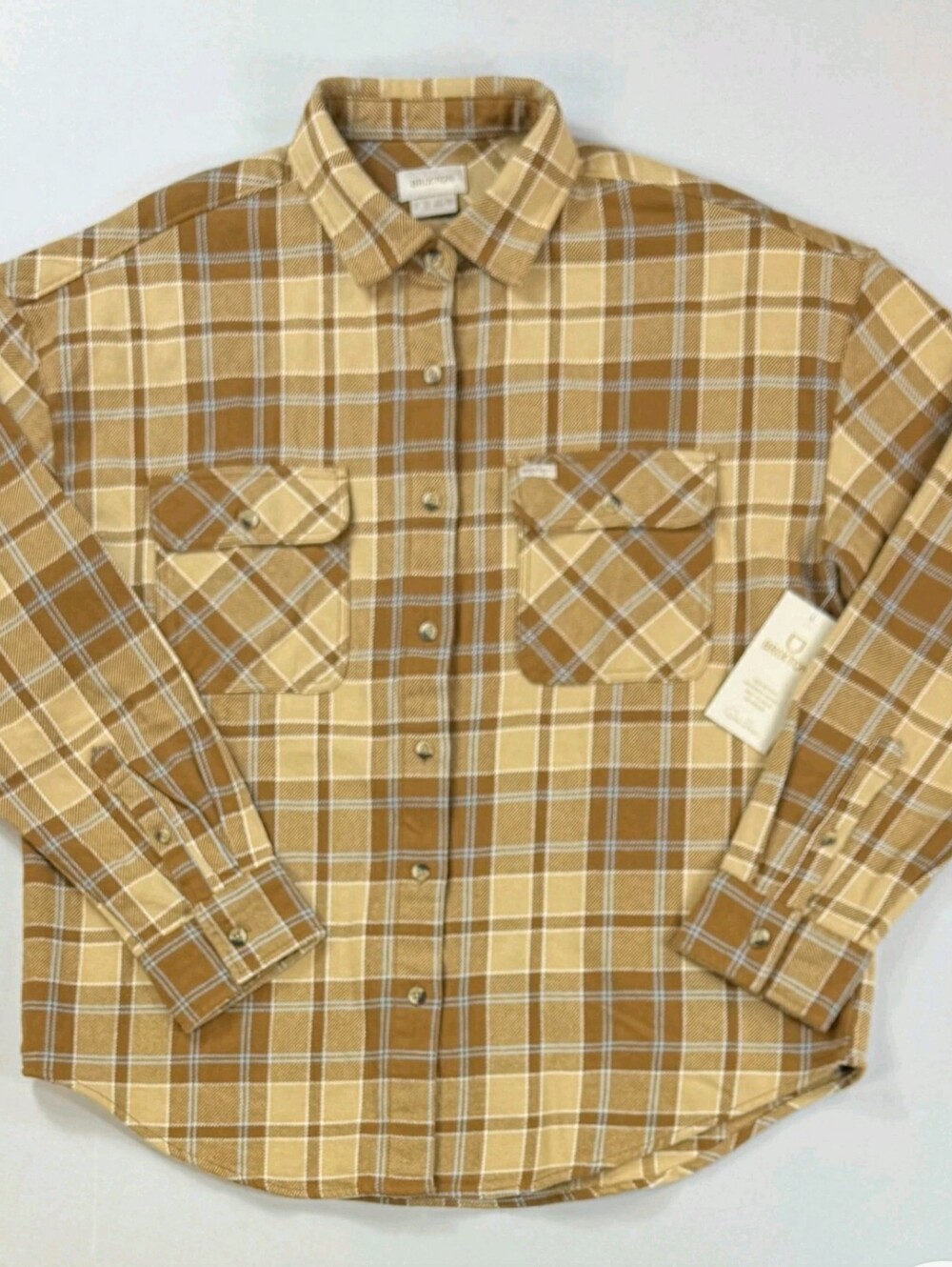 Brixton Shacket Shirt Chore Jacket Plaid Heavy Cotton Flannel Button-Front New - Picture 2 of 9